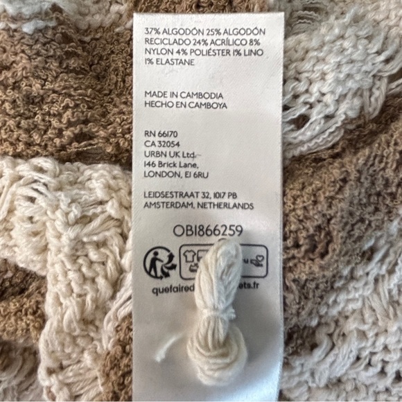Anthropologie Pilcro Neutral Cable Knit Oversized Woman’s Size Small Sweater - Picture 7 of 10